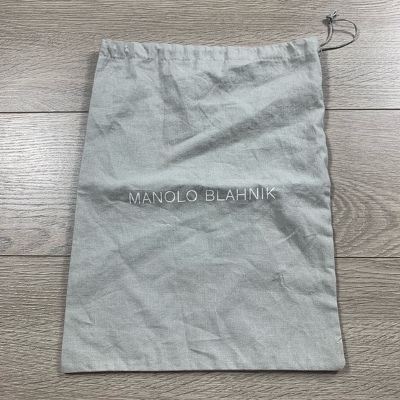 Manolo Blahnik Black Leather Slingback Sandals - Picture 12 of 14